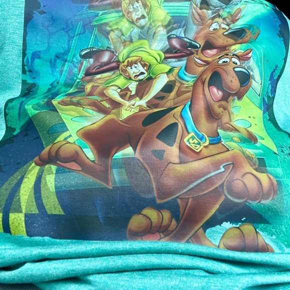 Holographic look graphic tee Scooby shirt cool original design T-shirt - Picture 7 of 10